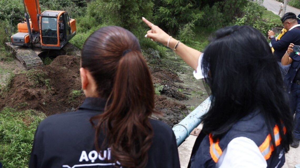 Gobierno Estatal y Municipal realizan labores de limpieza en río San Juan para prevenir contingencias