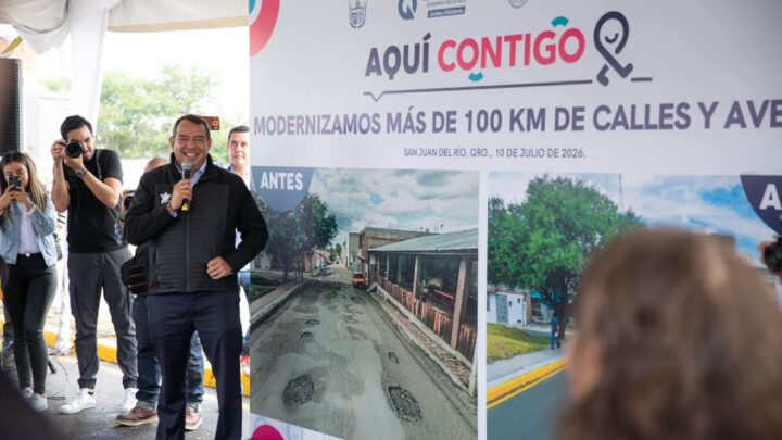 Entregan rehabilitación, mejora y reencarpetamiento de vialidades en la colonia La Peña.