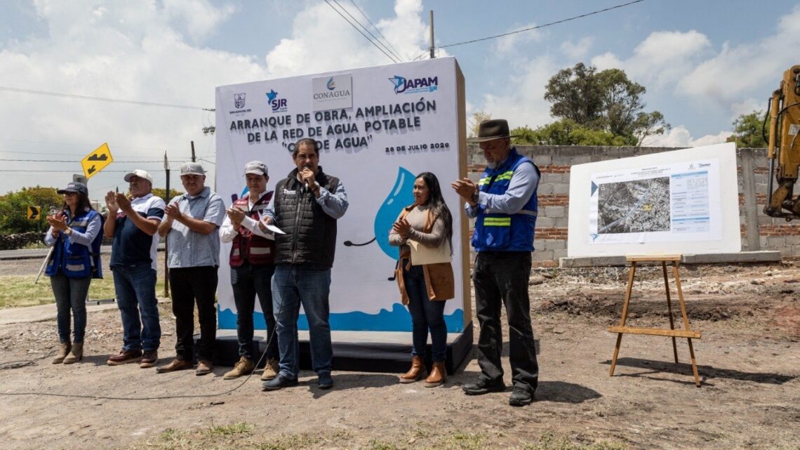 JAPAM y CONAGUA inician la ampliación de la red de agua potable en Ojo de Agua