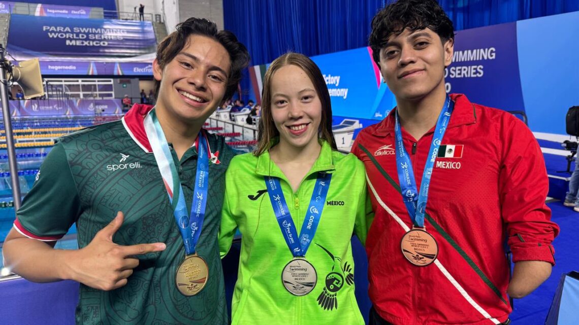 Paranadadores queretanos son medallistas del Para Swimming World Series México 2026