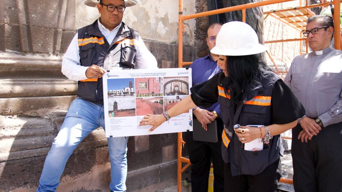 Supervisa Roberto Cabrera la rehabilitación del Templo de San Juan de Dios y Capilla de Jesusito de la Portería