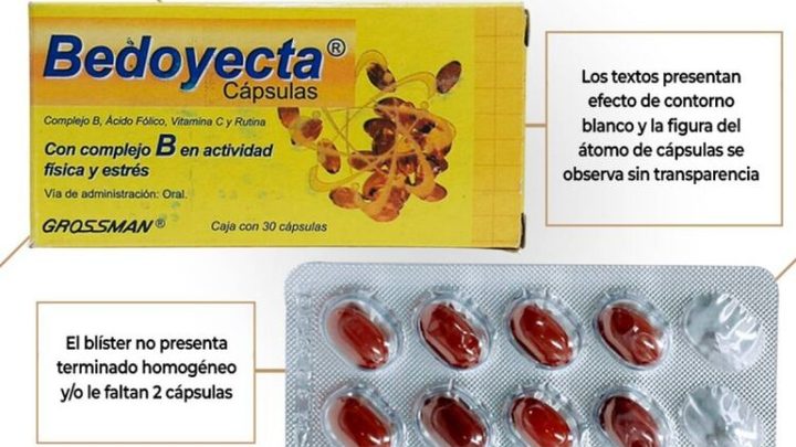 Alerta COFEPRIS sobre la falsificación de Bedoyecta