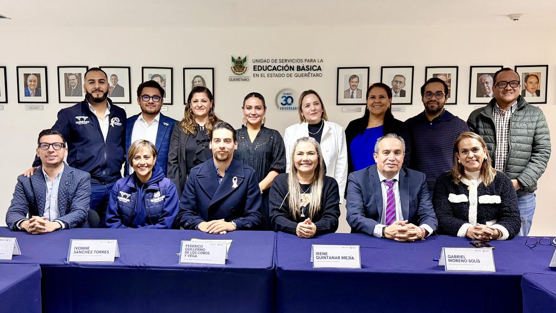 Firma USEBEQ convenio para fortalecer juventudes y familias en escuelas