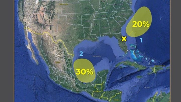 Alerta en el Golfo de México; sube probabilidad de que aparezca “Isaias”