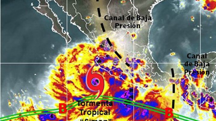 Tormenta tropical “Simon” comenzará a desplazarse hoy